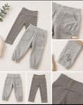 Babybroekjes Set van 2 – Grijs & Zwart/Wit Gestreept maat 62