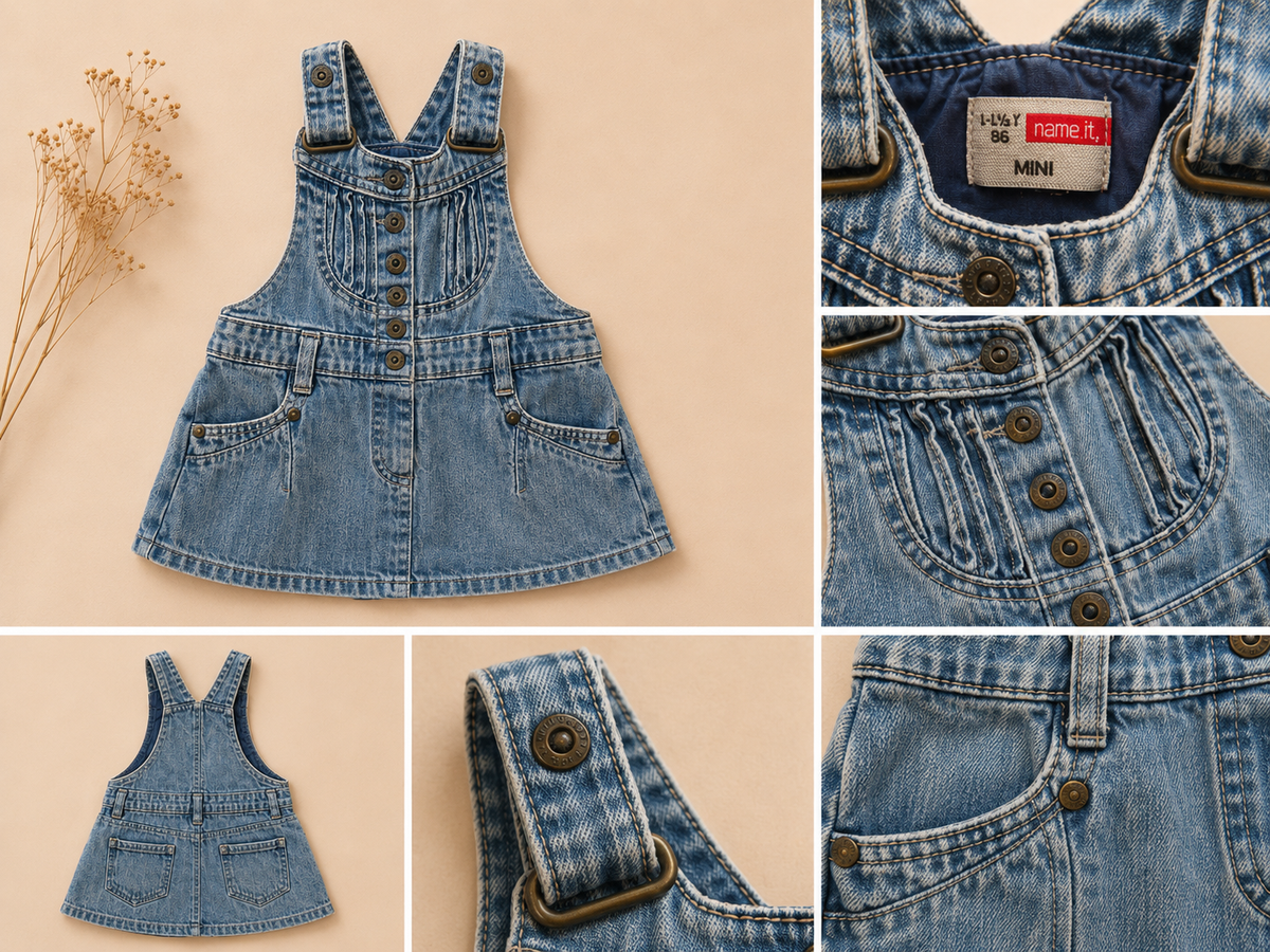 💙 Denim tuinbroekrokje
