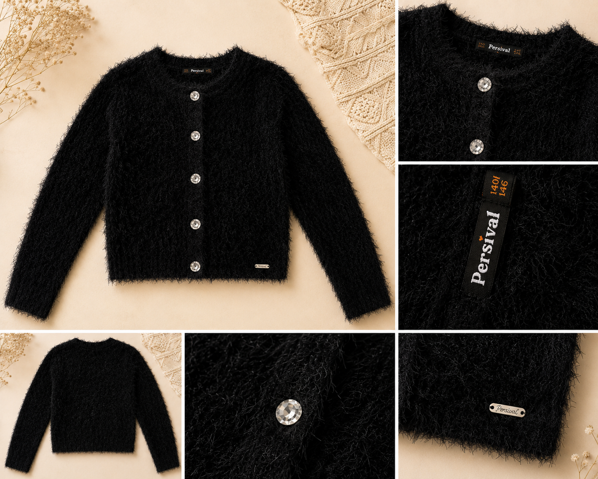 Fluffy zwart vestje